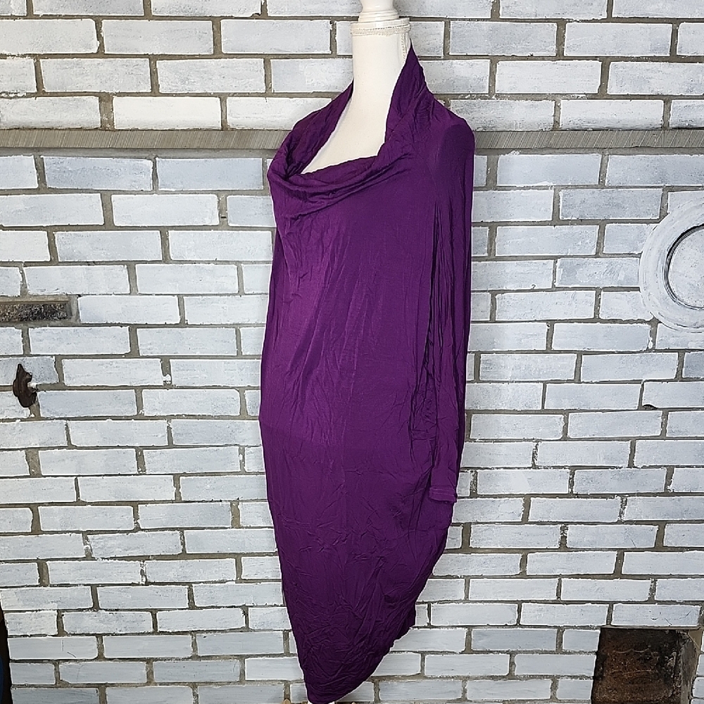 Morph Clothing Solid Rich Plum Modal Capsule Versatile Dress Women's Size XL
